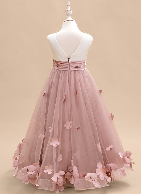 Robe De Princesse Florale Rose - gallery 2