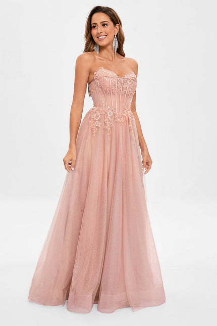 Robe De Princesse Tulle Rose Délicate - gallery 3