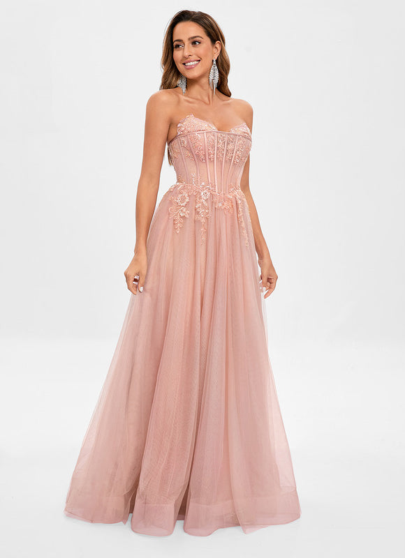 Robe De Princesse Tulle Rose Délicate - gallery 3
