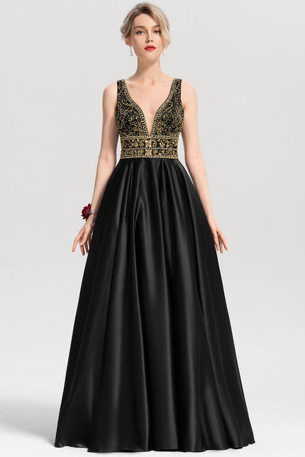 Robe De Princesse Satin Verte - gallery 1