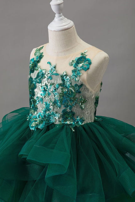 Robe De Princesse Festive Émeraude - gallery 5