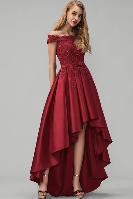 Robe De Princesse Asymétrique Satinée
