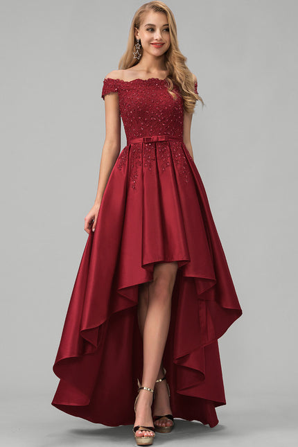 Robe De Princesse Asymétrique Satinée - gallery 1
