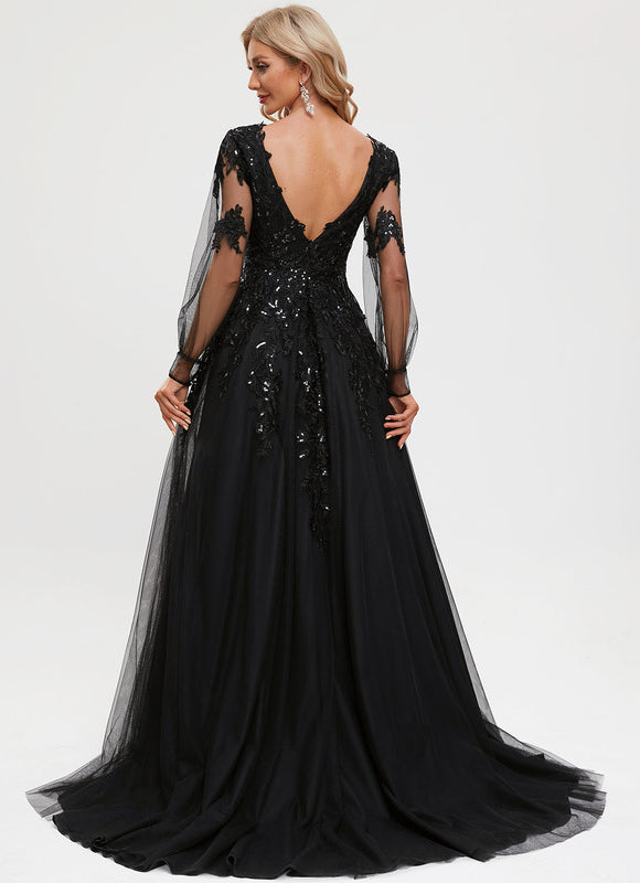 Robe De Princesse Noir Scintillant - gallery 9