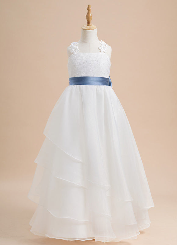 Robe De Princesse Enfant Floral Satinée - gallery 3