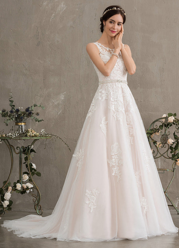 Robe De Princesse Évasée Ornée - gallery 3