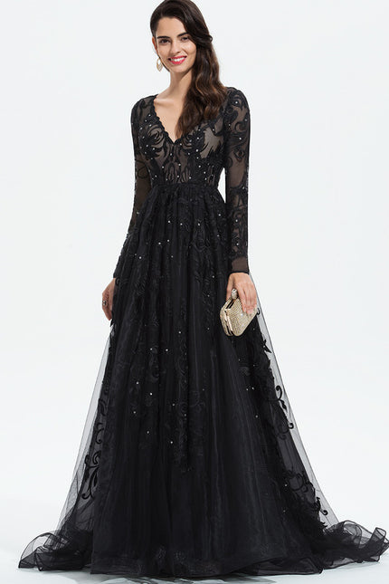 Robe De Princesse Noir Scintillant - gallery 3