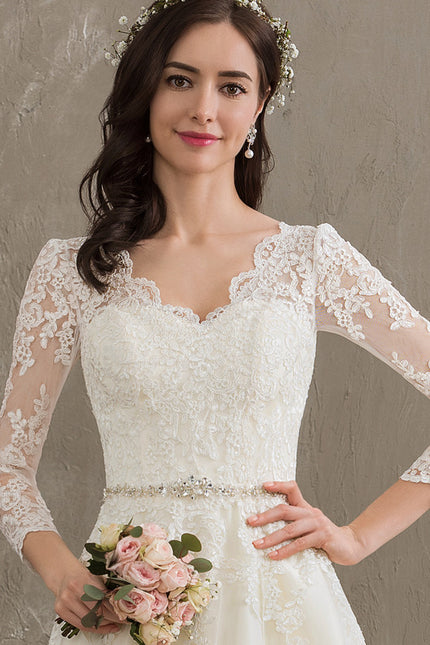 Robe De Princesse Élégante Dentelle - gallery 6