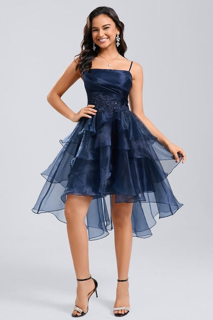 Robe De Princesse Soirée Fluide Bleu Nuit