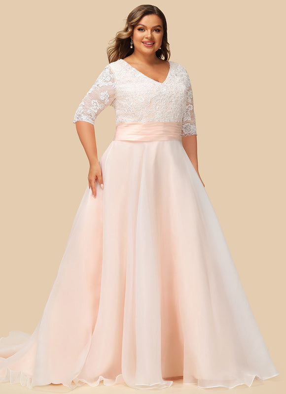 Robe De Princesse Nuptiale En Organza - gallery 5