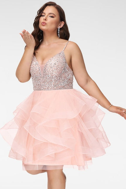 Robe De Princesse Tulle Volants Rose - gallery 4