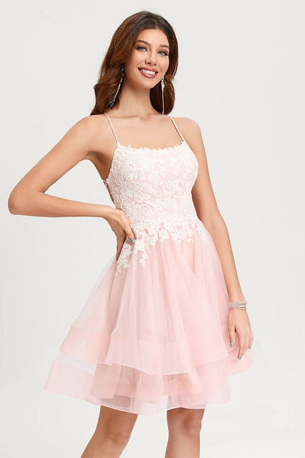 Robe De Princesse Courte Pastel Élégante - gallery 2