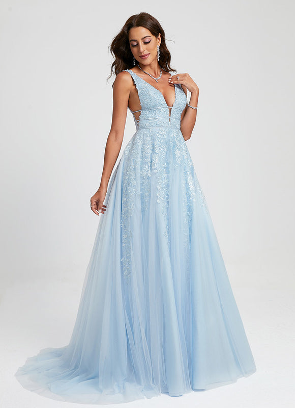 Robe De Princesse Bleue Délicate - gallery 2