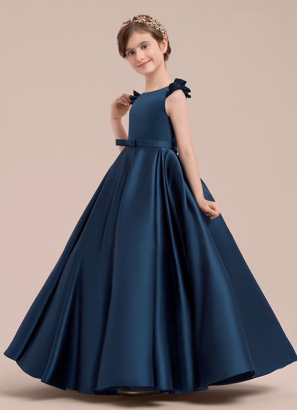 Robe De Princesse Satinée Grise - gallery 2