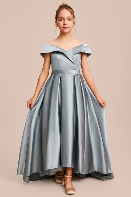 Robe De Princesse Satinée Étoile Argentée