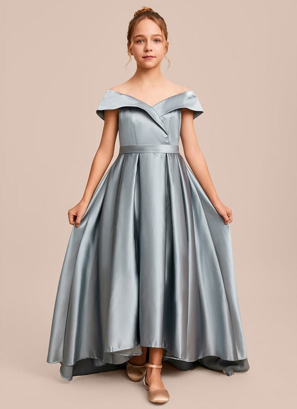 Robe De Princesse Satinée Étoile Argentée