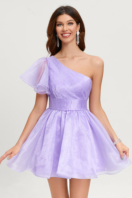 Robe De Princesse Lilas Asymétrique