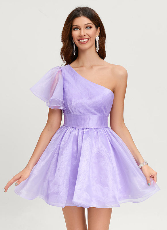 Robe De Princesse Lilas Asymétrique