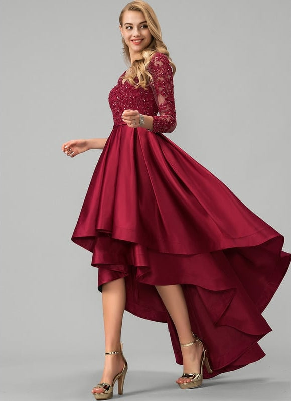 Robe De Princesse Satin Frangée - gallery 3