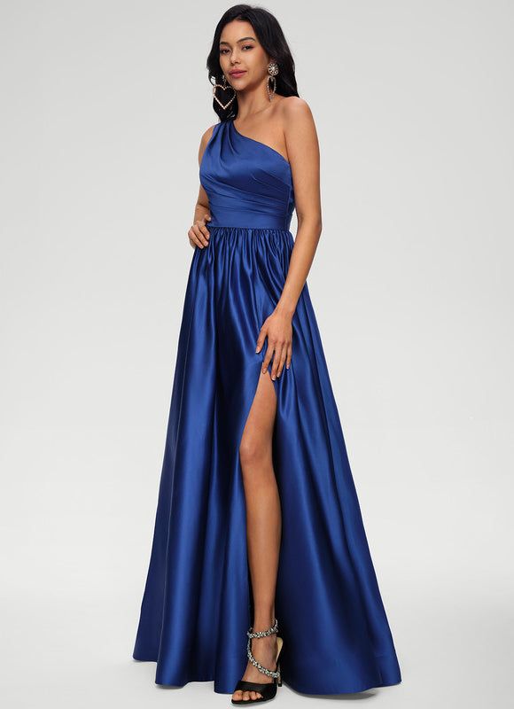 Robe De Princesse Satin Asymétrique - gallery 2