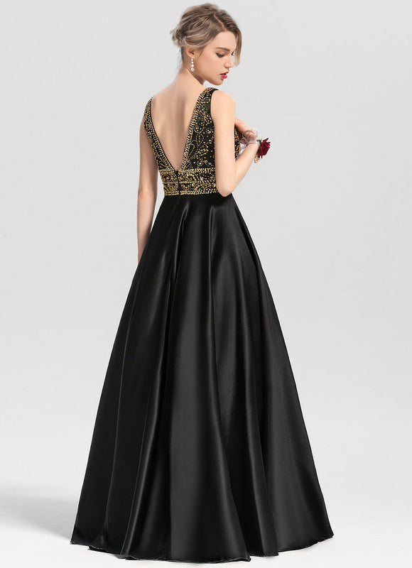 Robe De Princesse Satin Verte - gallery 4