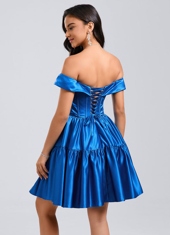 Robe De Princesse Satin Flamboyant - gallery 5