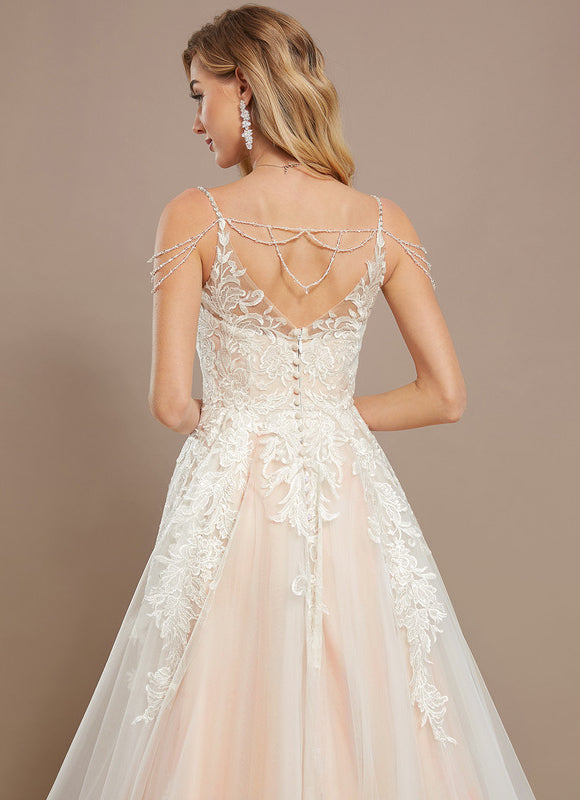 Robe De Princesse En Tulle Brodé - gallery 4