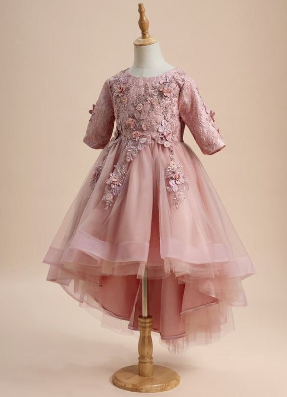 Robe De Princesse Fleurie Rose - gallery 5