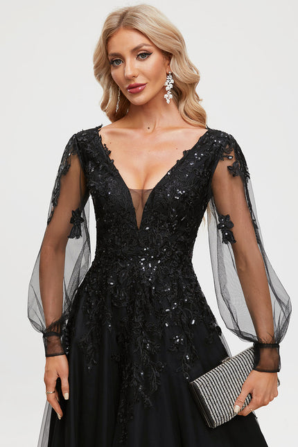 Robe De Princesse Noir Scintillant - gallery 4