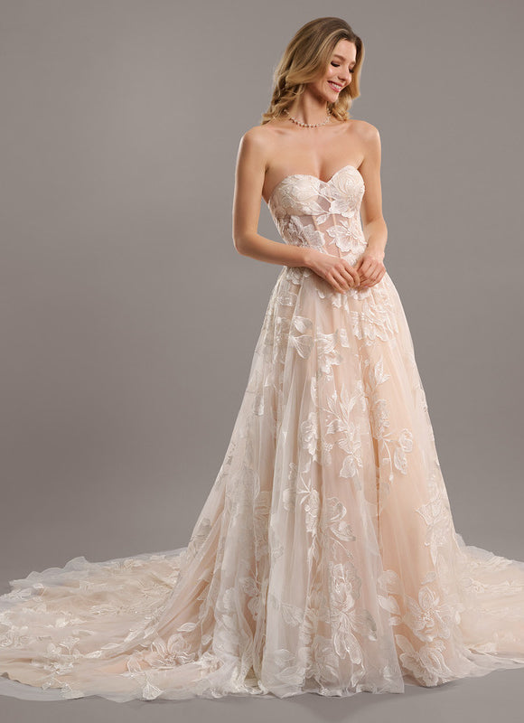 Robe De Princesse Nuancée Florale - gallery 1