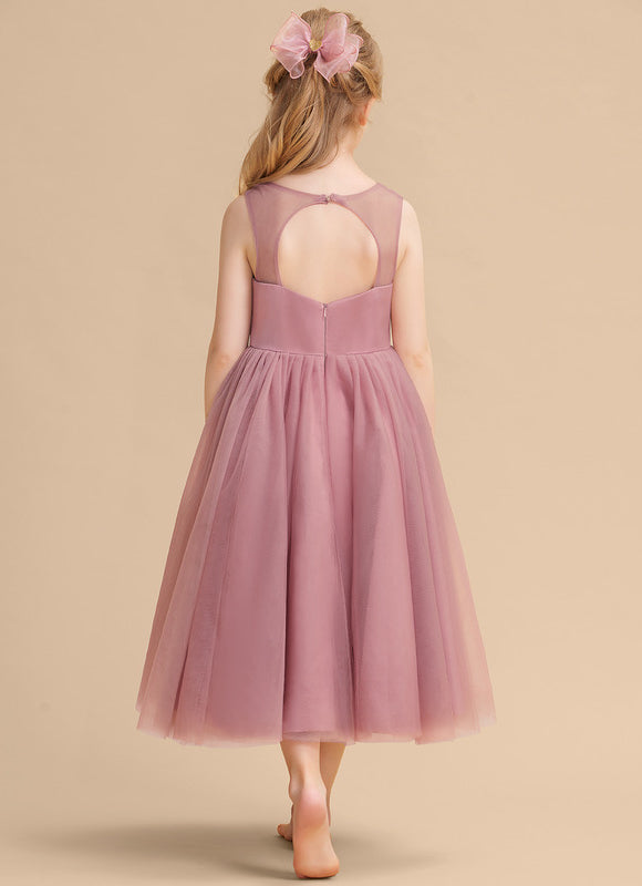 Robe De Princesse Tulle Rose Ornée - gallery 7