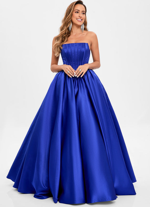 Robe De Princesse Satin Bleu
