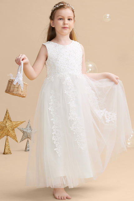 Robe De Princesse Enfant Blanche Brodée