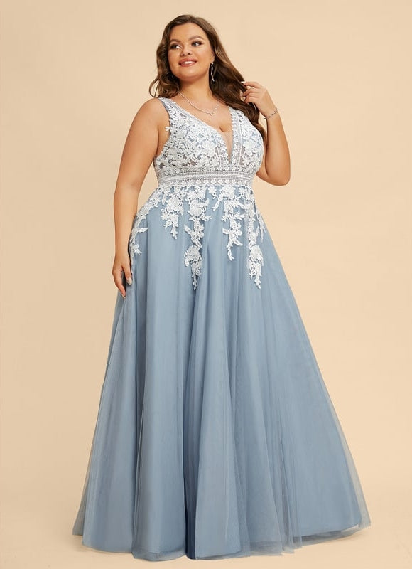 Robe De Princesse Tulle Bleu Clair - gallery 6