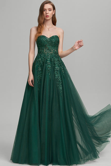 Robe De Princesse Émeraude Élégante