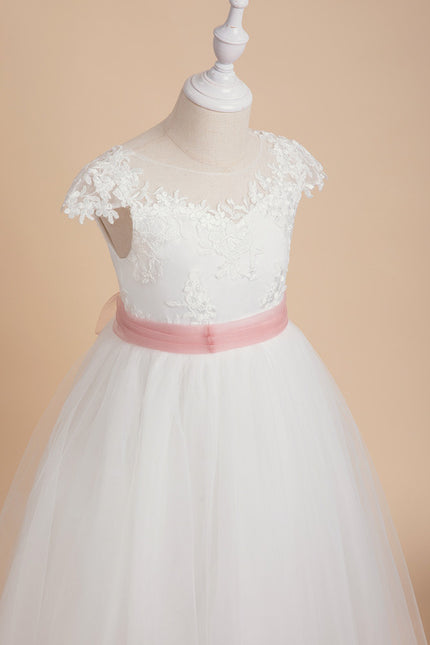 Robe De Princesse Princesse Dentelle Blanche - gallery 5