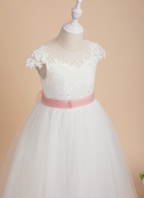 Robe De Princesse Princesse Dentelle Blanche - gallery 5