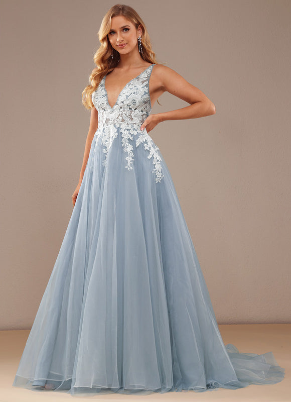 Robe De Princesse En Tulle Brodé - gallery 4