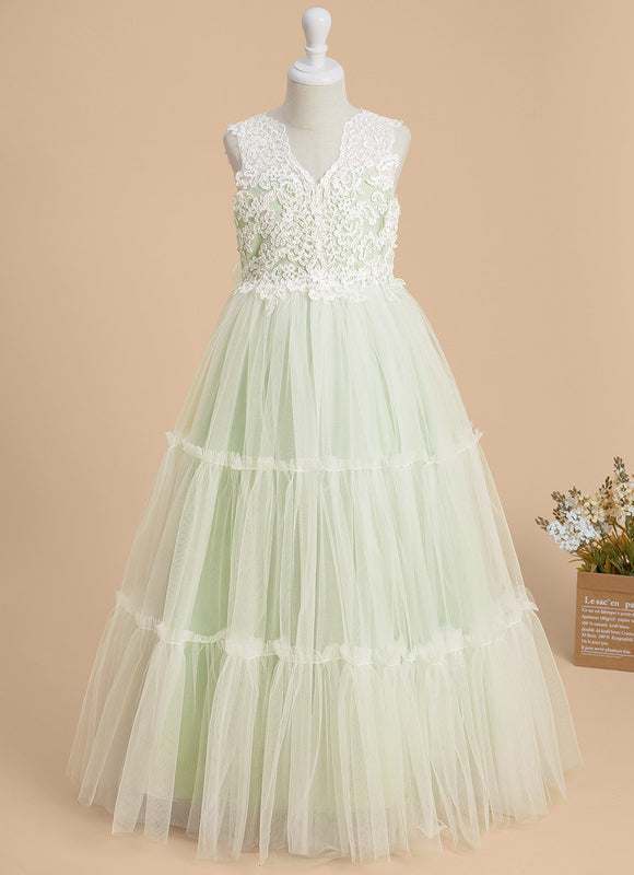Robe De Princesse Tulle Vert Pâle