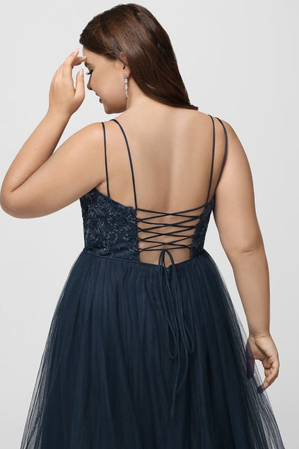 Robe De Princesse Asymétrique Marine - gallery 8