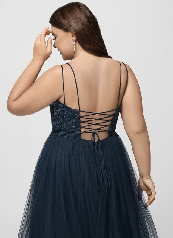 Robe De Princesse Asymétrique Marine - gallery 8