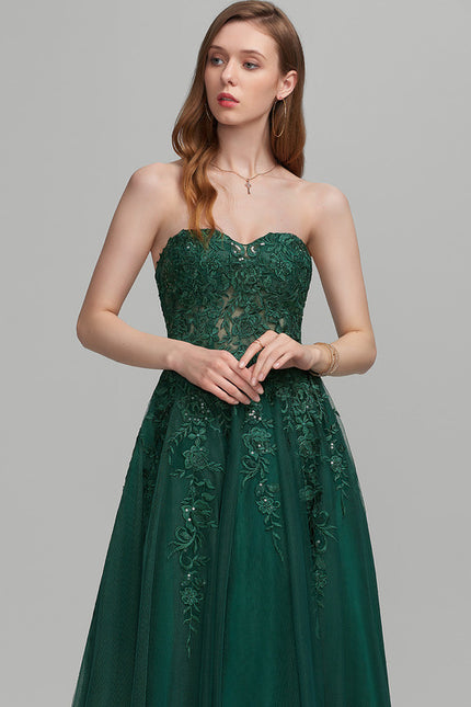 Robe De Princesse Émeraude Élégante - gallery 2