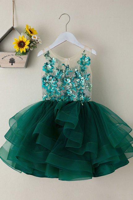 Robe De Princesse Festive Émeraude - gallery 4
