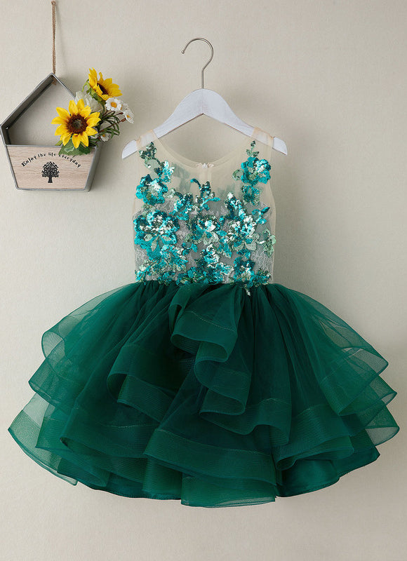 Robe De Princesse Festive Émeraude - gallery 4