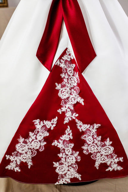 Robe De Princesse Satinée Bicolore - gallery 6