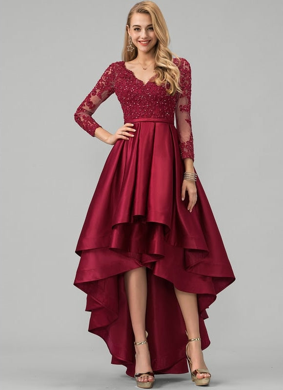 Robe De Princesse Satin Frangée - gallery 1