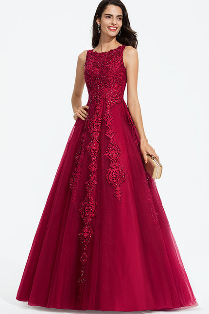 Robe De Princesse Bordeaux Ornée - gallery 1