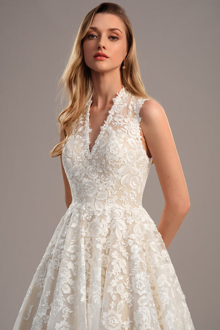 Robe De Princesse Évasée Brodée - gallery 2