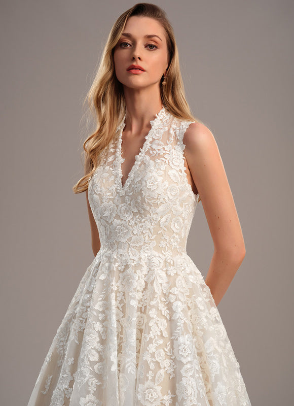 Robe De Princesse Évasée Brodée - gallery 2