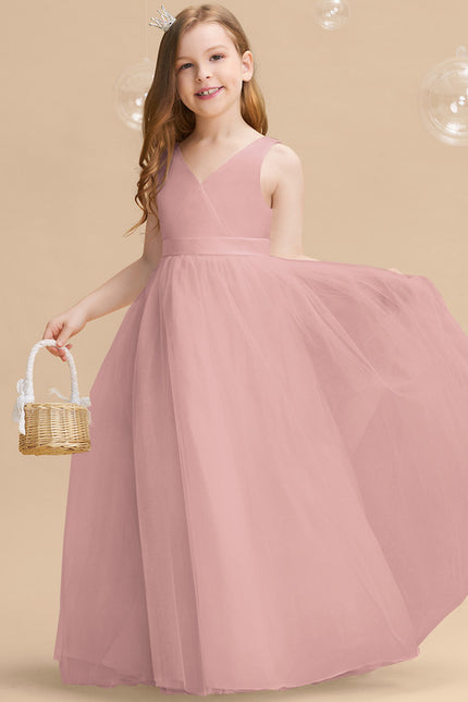 Robe De Princesse Longue Rose Poudrée